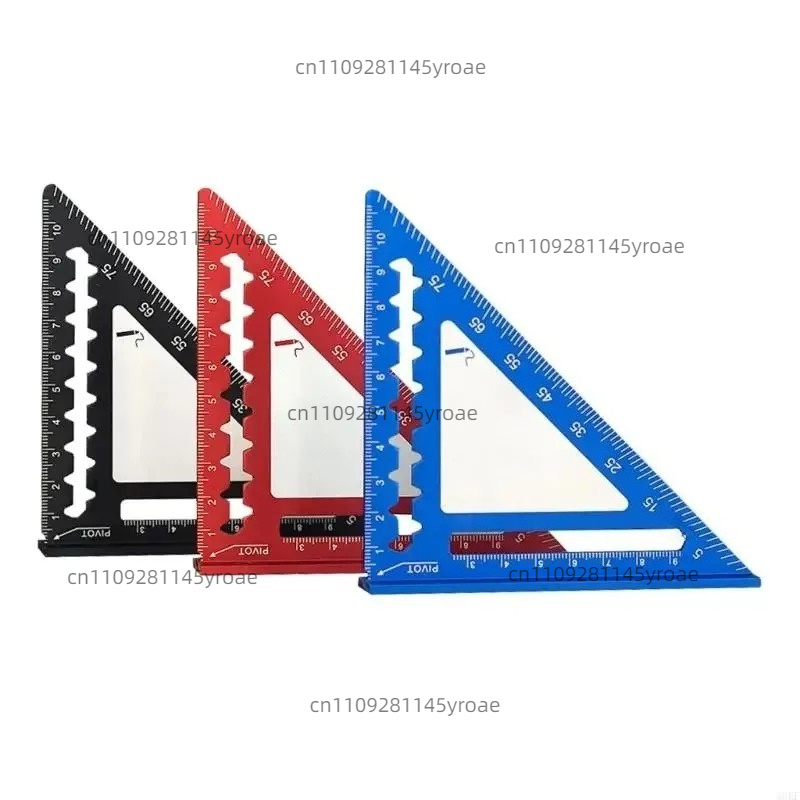 Woodworking Tools - 4-calowy aluminiowy trójkątny kątomierz 45/90 stopni