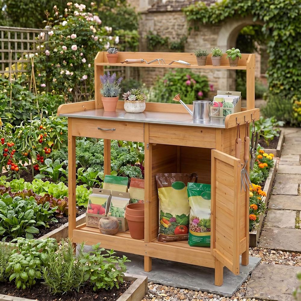 Drewniany stół ogrodowy do pra – Woodworking Workbench recenzja i cena